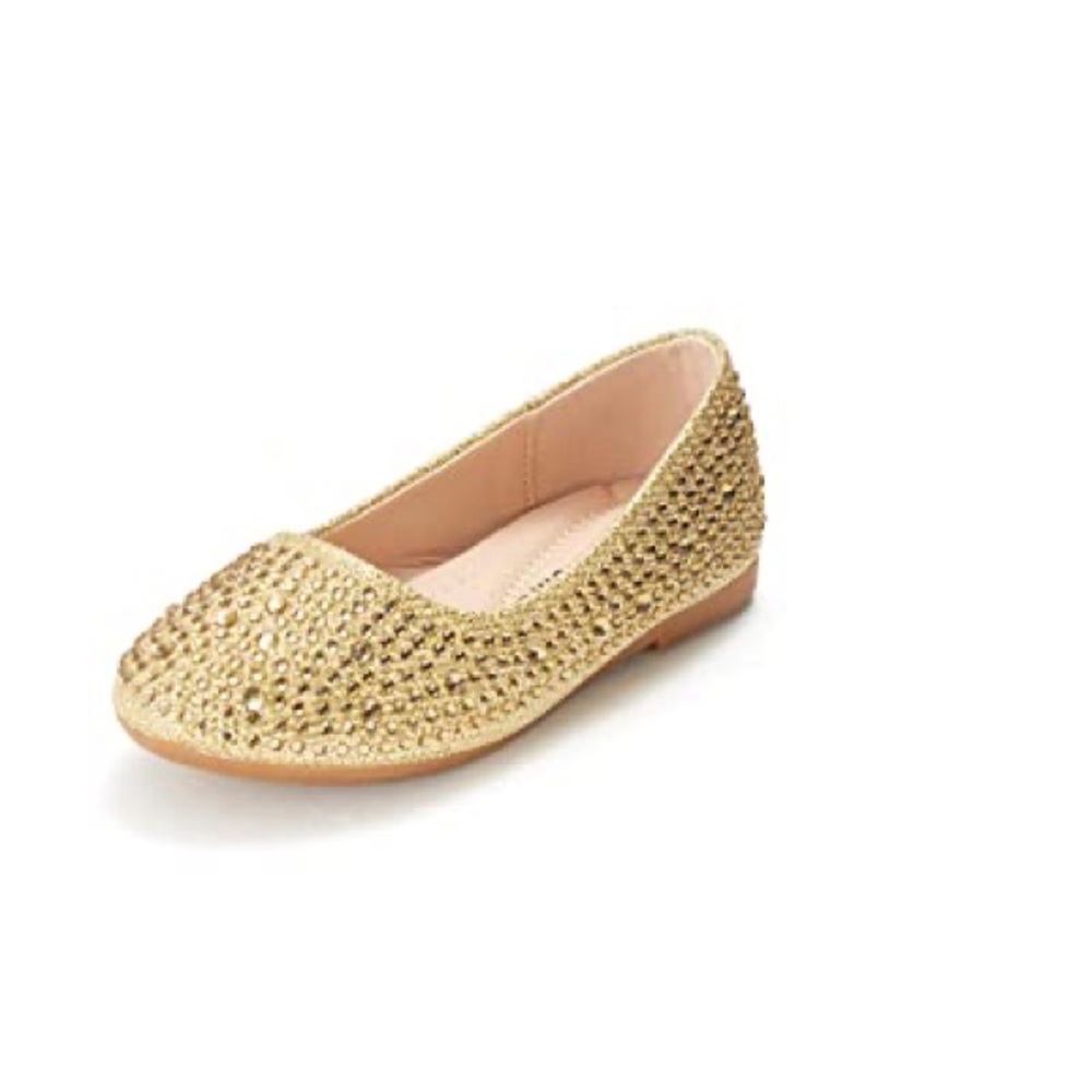 ADAMUMU Toddler Gold Dress Shoes